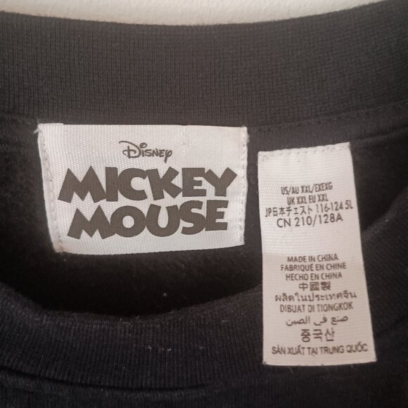 Disney Mickey Mouse Sweatshirt Black Silver Mickey Men’s Size XXL - Picture 5 of 15